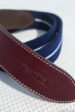 RUBBER navy blue/white trouser belt (0533) - maximum length 105 cm to 120 cm when stretched miniaturka 6