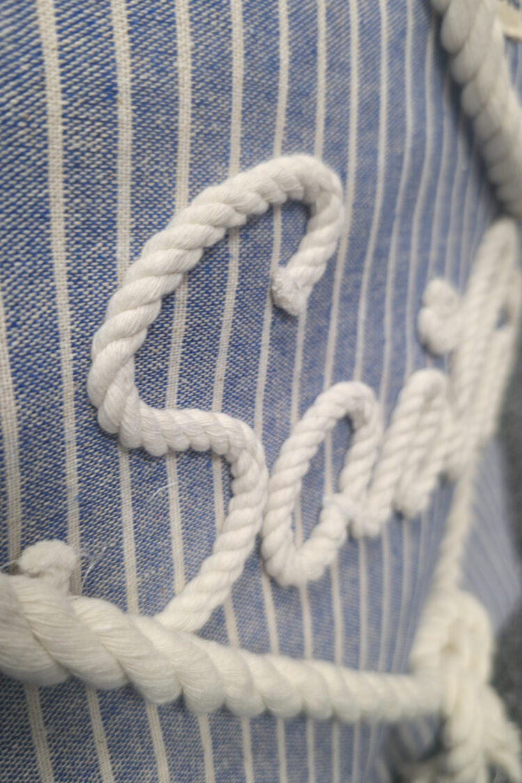 Materiałowa torba damska SAILING – jasnoniebieska BLU (0354-1) zdjęcie 5