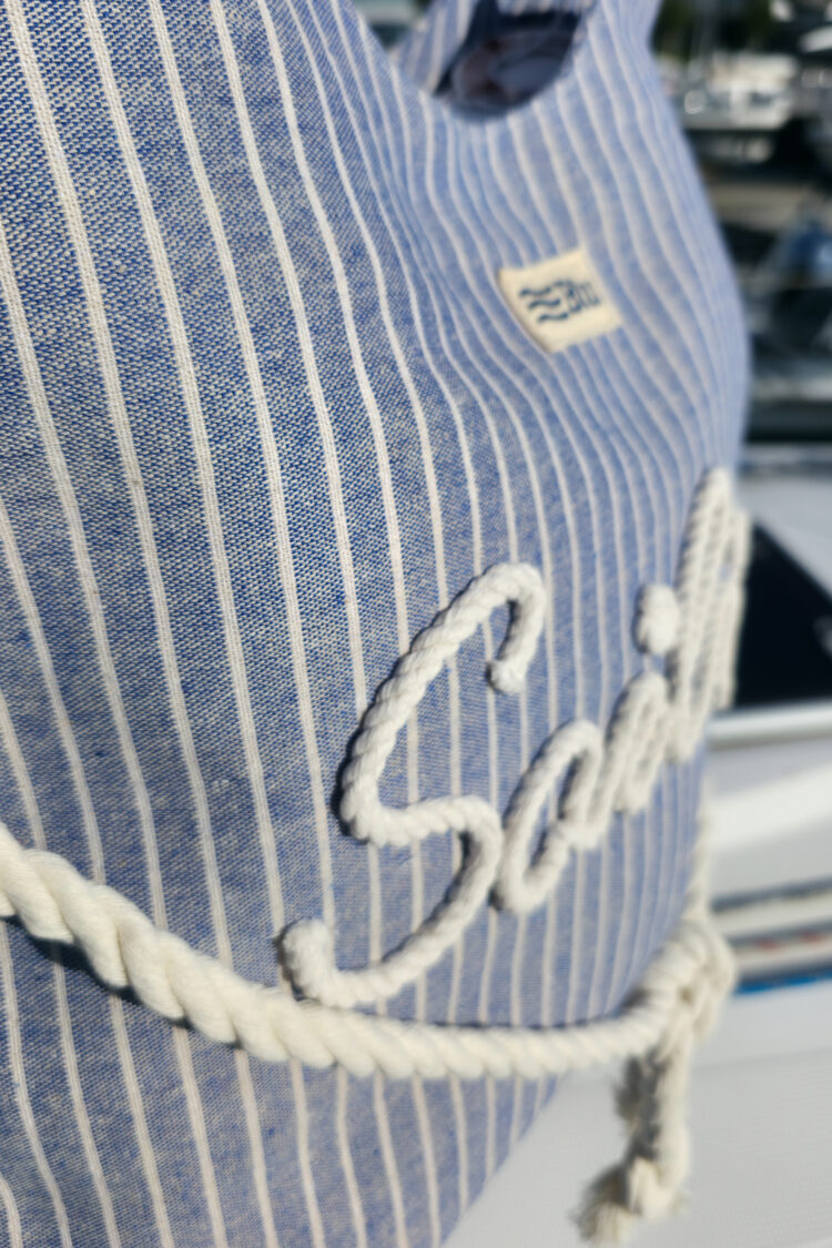 Materiałowa torba damska SAILING – jasnoniebieska BLU (0354-1) zdjęcie 2