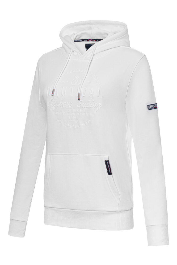 Women's hoodie BLU – cream NAUTICAL, elegant and warm (1290) zdjęcie 1