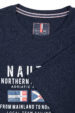 Men's navy blue BLU Lifestyle T-shirt – nautical prints and patches, cotton with elastane (M–3XL) (0628-2) miniaturka 3
