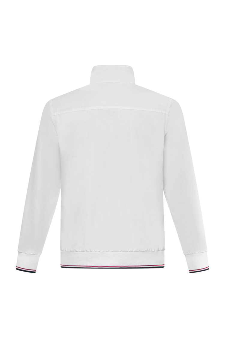 BLU men's sports jacket – white, waterproof, nautical style NAUTICAL HERITAGE (0786) zdjęcie 2