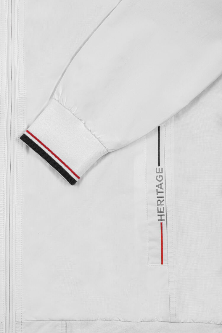 BLU men's sports jacket – white, waterproof, nautical style NAUTICAL HERITAGE (0786) zdjęcie 4