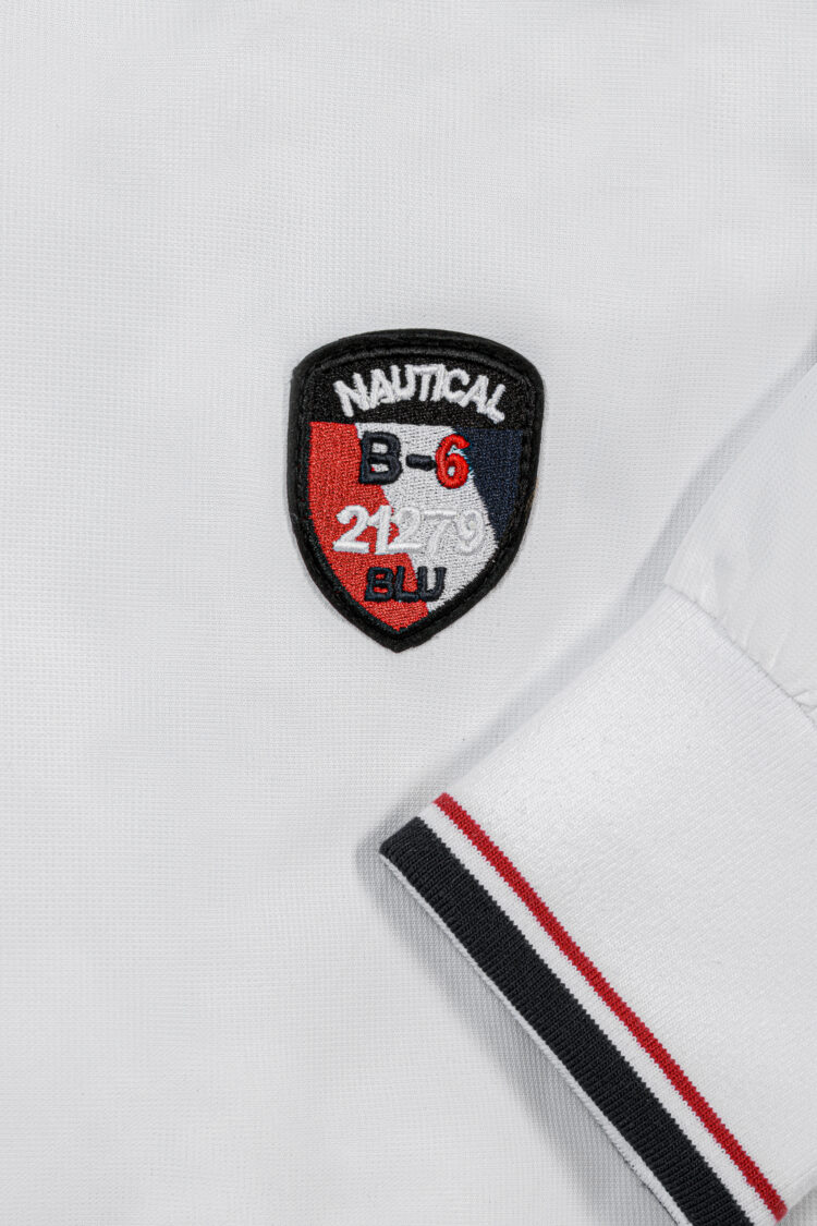 BLU men's sports jacket – white, waterproof, nautical style NAUTICAL HERITAGE (0786) zdjęcie 5