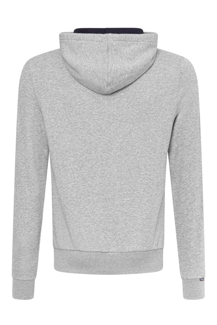 Men's BLU sailing sweatshirt – gray with hood, NAUTICAL Offshore Sailing embroidery (0797) zdjęcie 2