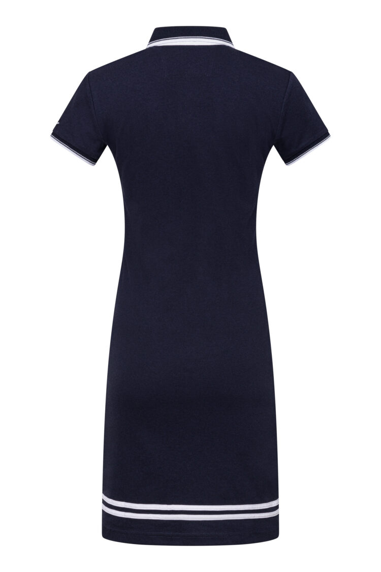 Granatowa sukienka polo damska BLU – elegancja i żeglarski styl (1375-1) zdjęcie 3