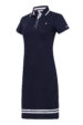 Granatowa sukienka polo damska BLU – elegancja i żeglarski styl (1375-1) miniaturka 1