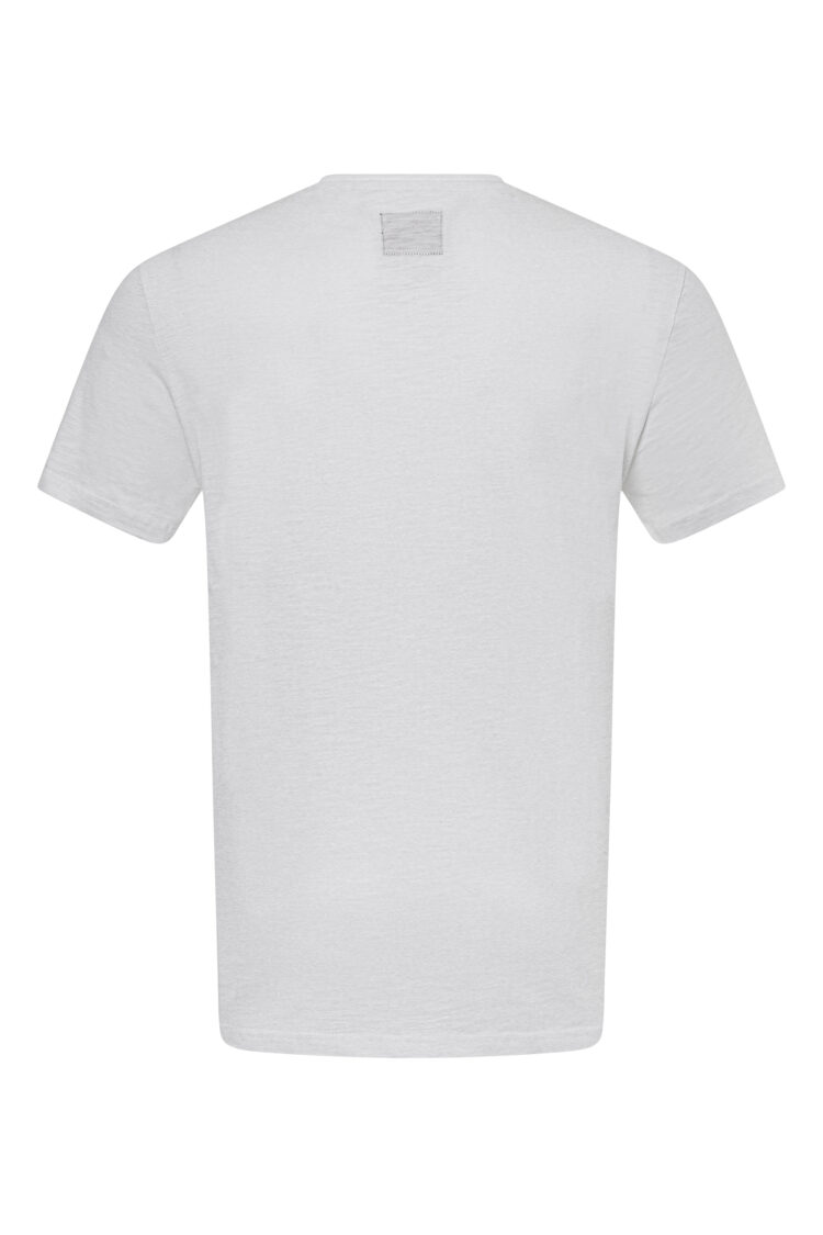 BLU Lifestyle men's T-shirt – white, 100% cotton, with B.L.87 patch (1600-1) zdjęcie 4