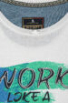 BLU Lifestyle men's white T-shirt with ‘Work Like a Captain, Play Like a Pirate’ print (1605-1) miniaturka 3