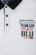 BLU Lifestyle men's polo shirt – white with navy blue collar and nautical details (1640-2) miniaturka 2