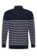 Men's BLU sailor sweater – navy blue with stripes, stand-up collar, and zipper (1651) miniaturka 2