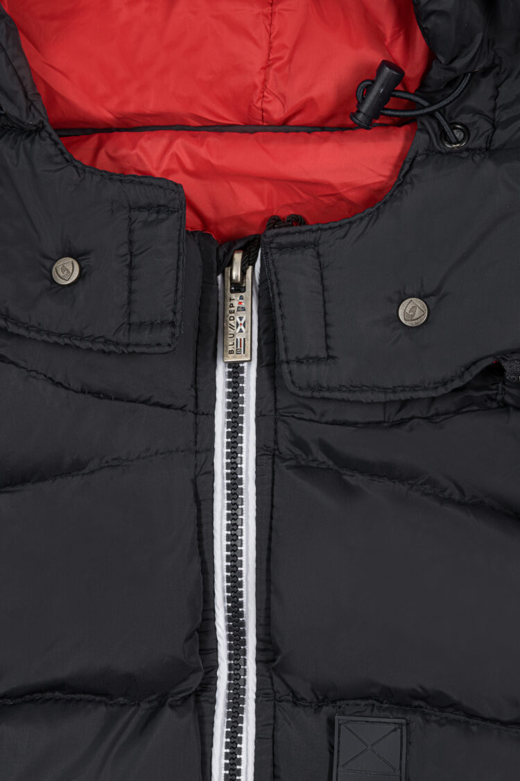 BLU men's sailing vest – navy blue with hood, waterproof and lightweight (1699-3) zdjęcie 3