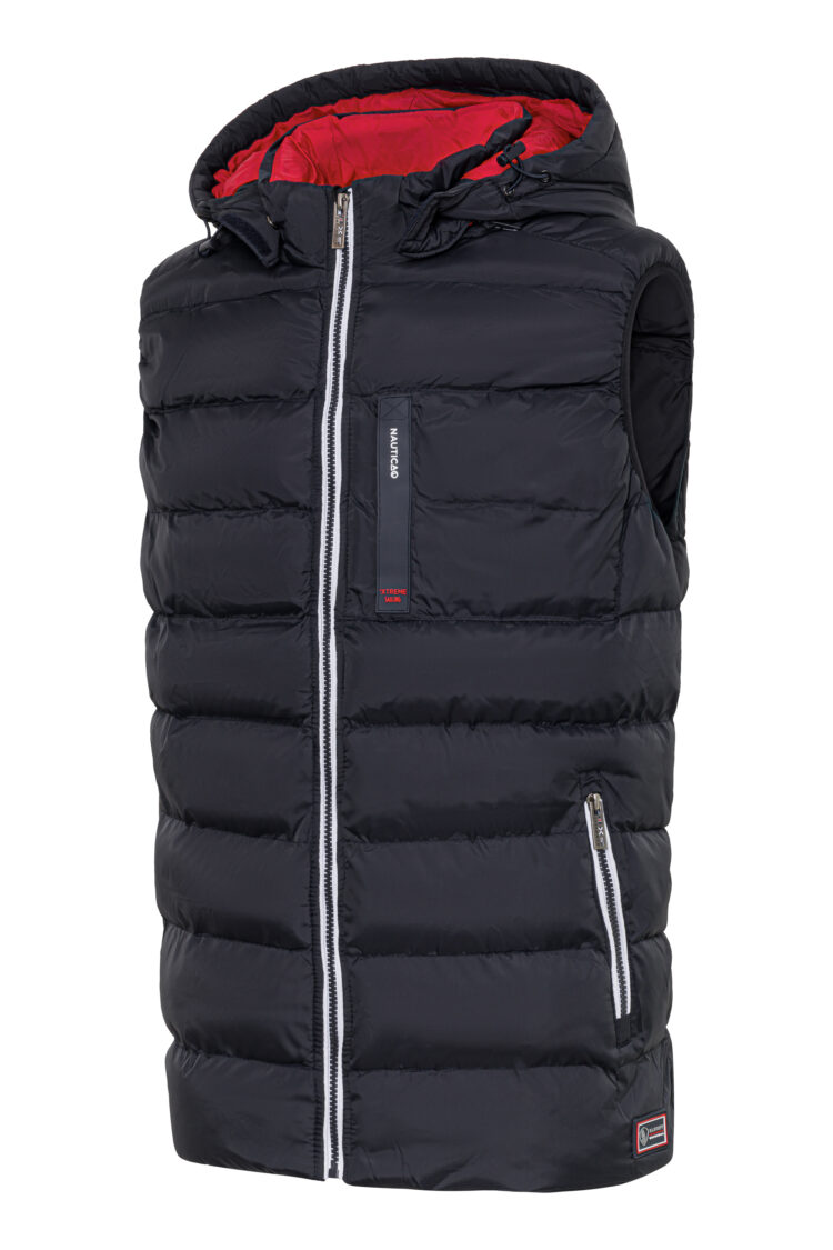 BLU men's sailing vest – navy blue with hood, waterproof and lightweight (1699-3) zdjęcie 1
