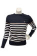 Women's navy blue BLU sweater with stripes and pearl buttons – 100% cotton (1289-2) miniaturka 2