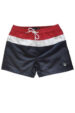 Men's BLU tricolour swimming shorts – red, white, navy blue (0898-11) miniaturka 1