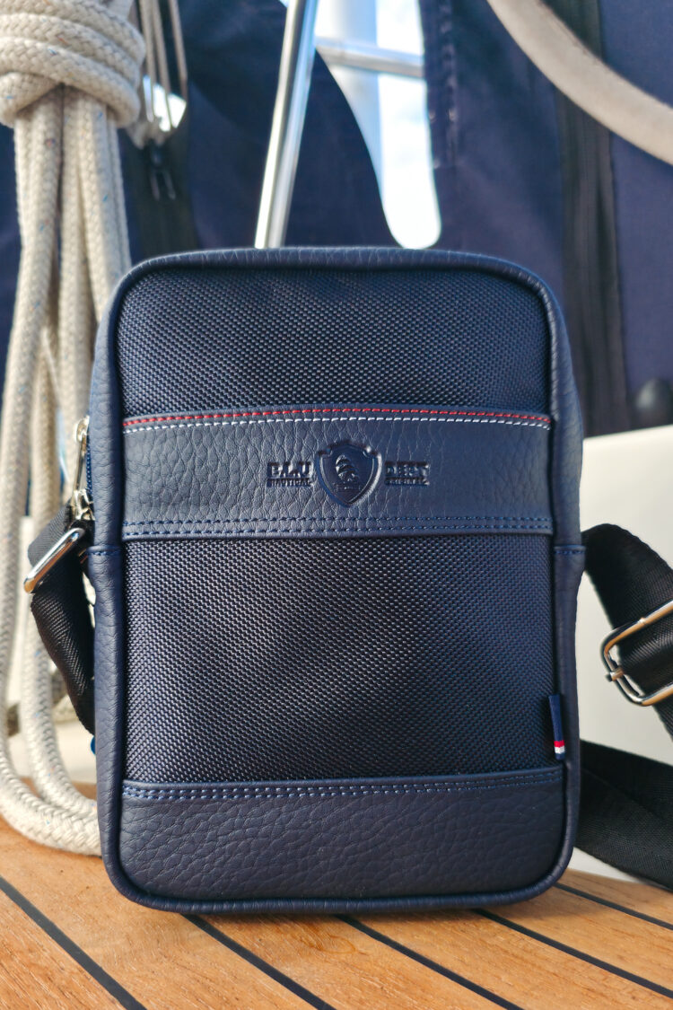 BLU DEPT men's navy blue messenger bag – nautical style, functionality and elegance (0374-4) zdjęcie 1
