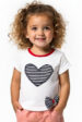 Koszulka niemowlęca BLU z serduszkiem – biała (1561) miniaturka 1
