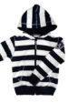 Niemowlęca bluza żeglarska BLU z kapturem – biało-granatowe paski (1453-1) miniaturka 2