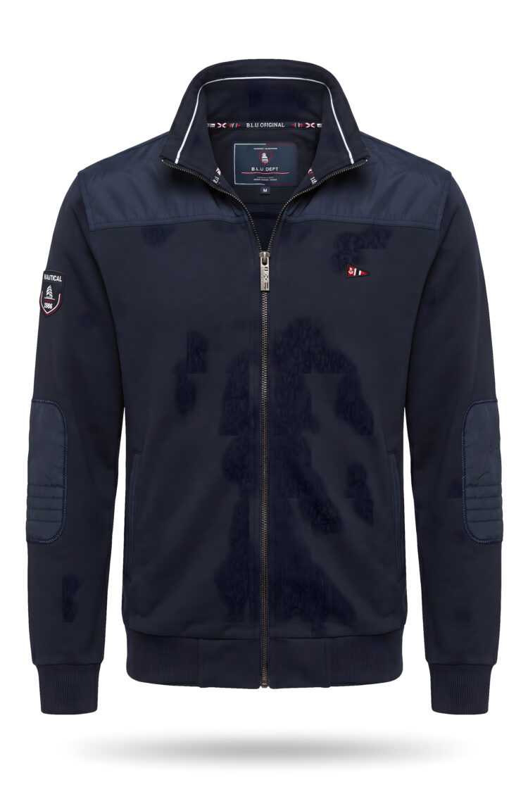 Męska bluza żeglarska granatowa BLU DEPT - rozpinana | BLU Lifestyle (0793-1) zdjęcie 2