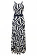 Sukienka maxi biało-granatowa – lekka sukienka marynistyczna | BLU Lifestyle (0008) miniaturka 3